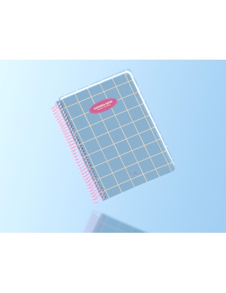 Agenda espiral liderpapel clas sic a5 2025 dia pagina light color azul papel 70 gr