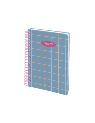 Agenda espiral liderpapel clas sic a5 2025 dia pagina light color azul papel 70 gr
