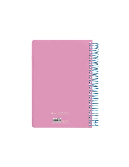 Agenda espiral liderpapel clas sic a5 2025 dia pagina color rosa papel 70 gr