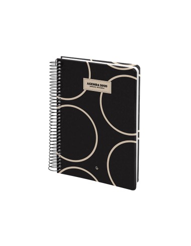 Agenda espiral liderpapel clas sic a4 2025 dia pagina blanco y negro 2 papel 70 gr