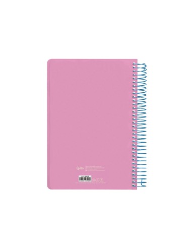 Agenda espiral liderpapel clas sic a4 2025 dia pagina color rosa papel 70 gr