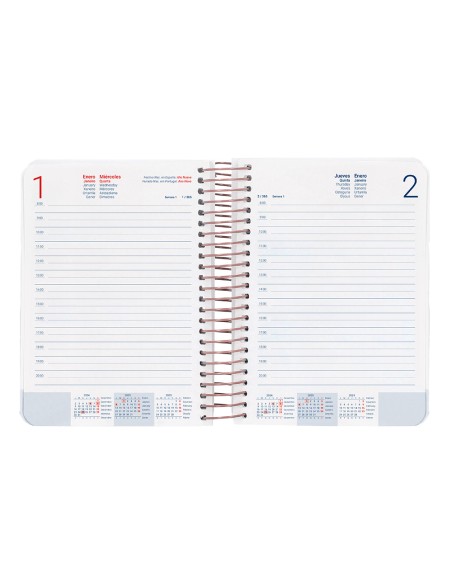 Agenda espiral liderpapel sant orini a6 2025 dp ws mosaico papel 60 gr