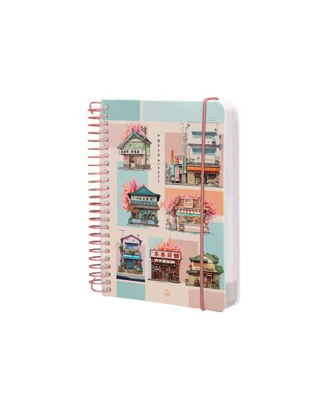 Agenda espiral liderpapel sant orini a6 2025 dp ws mosaico papel 60 gr