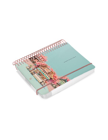 Agenda espiral liderpapel sant orini a6 2025 dia pagina cherry blossoms papel 60 gr