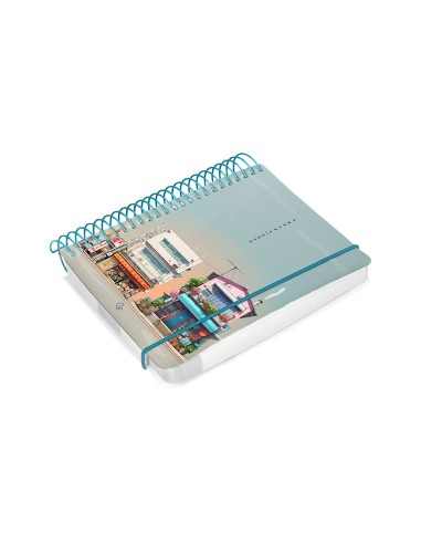 Agenda espiral liderpapel sant orini a6 2025 dia pagina street view papel 60 gr