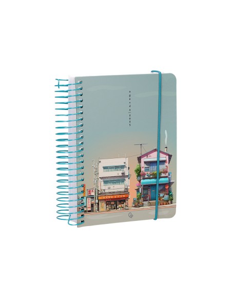 Agenda espiral liderpapel sant orini a6 2025 dia pagina street view papel 60 gr