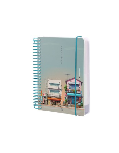 Agenda espiral liderpapel sant orini a6 2025 dia pagina street view papel 60 gr