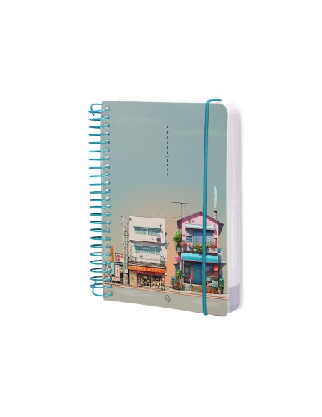 Agenda espiral liderpapel sant orini a6 2025 dia pagina street view papel 60 gr