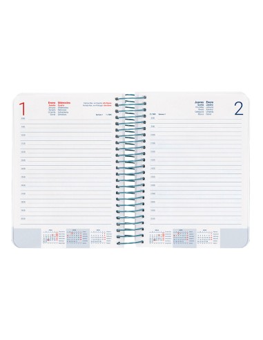 Agenda espiral liderpapel sant orini a6 2025 dia pagina street view papel 60 gr