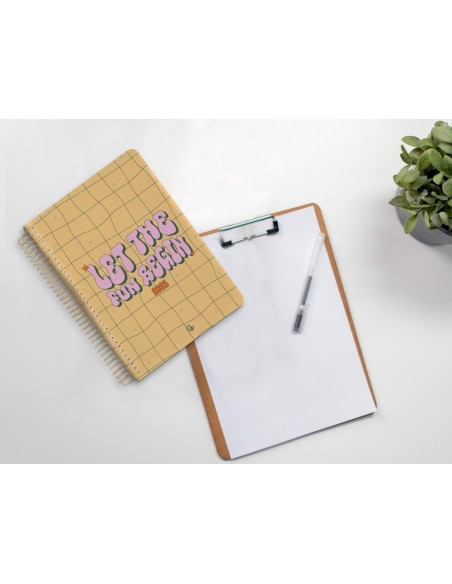 Agenda espiral liderpapel zant e a5 2025 dia pagina color amarillo papel 70 gr