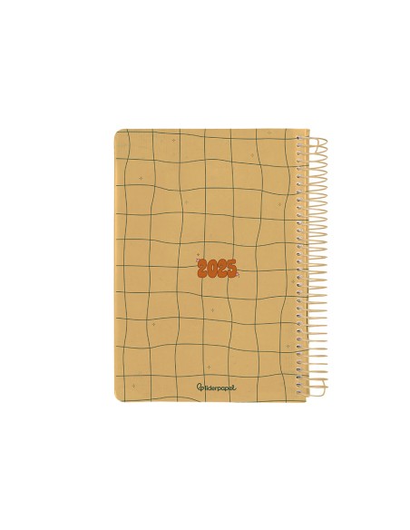 Agenda espiral liderpapel zant e a5 2025 dia pagina color amarillo papel 70 gr