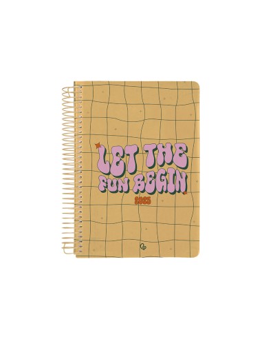 Agenda espiral liderpapel zant e a5 2025 dia pagina color amarillo papel 70 gr