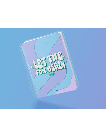 Agenda espiral liderpapel zant e a5 2025 dia pagina color azul papel 70 gr