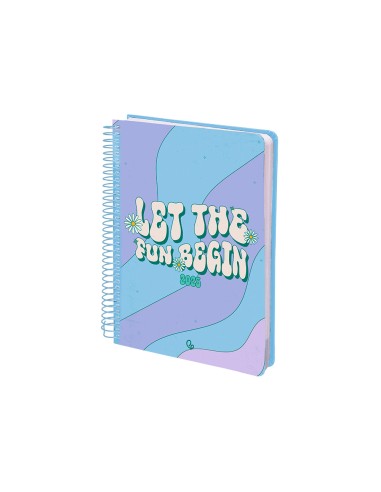 Agenda espiral liderpapel zant e a5 2025 dia pagina color azul papel 70 gr