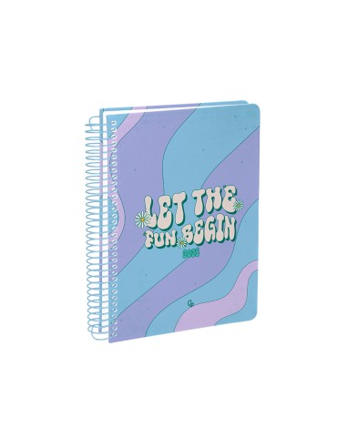 Agenda espiral liderpapel zant e a5 2025 dia pagina color azul papel 70 gr