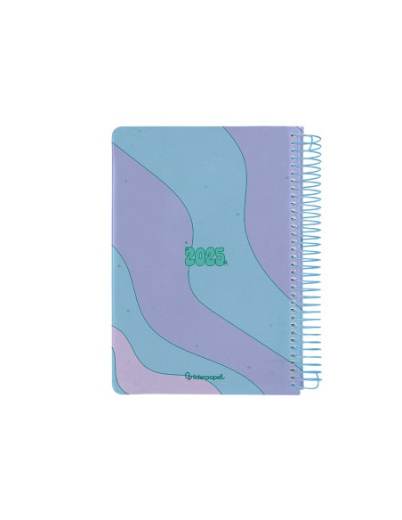Agenda espiral liderpapel zant e a5 2025 dia pagina color azul papel 70 gr