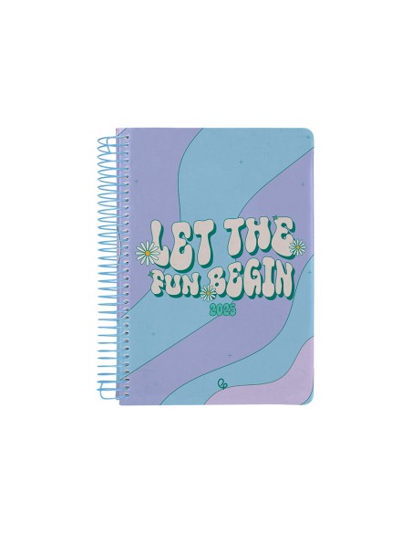 Agenda espiral liderpapel zant e a5 2025 dia pagina color azul papel 70 gr