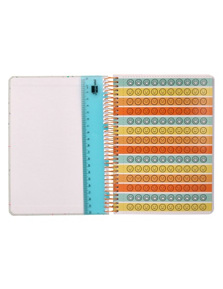 Agenda escolar liderpapel ano 24 25 escolar fantasia lines orange dia pagina a5