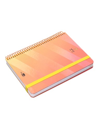 Agenda escolar liderpapel ano 24 25 escolar fantasia lines orange dia pagina a5