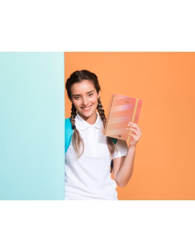 Agenda escolar liderpapel ano 24 25 escolar fantasia lines orange dia pagina a5