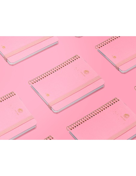 Agenda escolar liderpapel ano 24 25 curso classic lines rosa 2 dias pagina a6