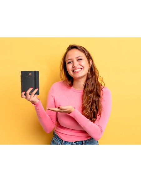 Agenda escolar liderpapel ano 24 25 curso classic lines antracita 2 dias pagina a6