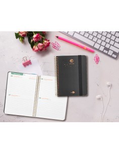 Agenda escolar liderpapel ano 24 25 curso classic lines antracita 2 dias pagina a6