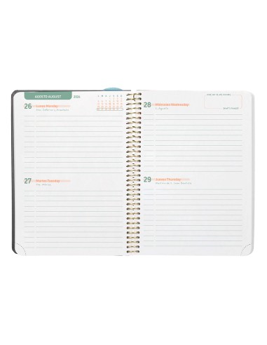 Agenda escolar liderpapel ano 24 25 curso classic lines surtido 2 dias pagina a5