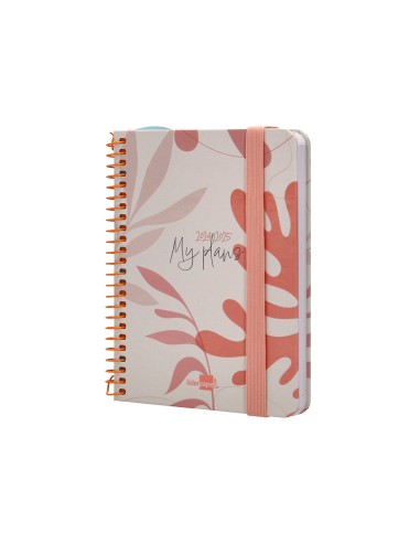 Agenda escolar liderpapel ano 24 25 curso classic my plans coral semana vista a6