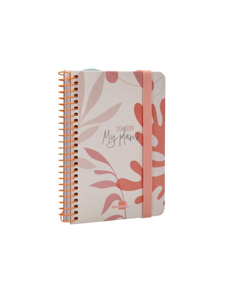 Agenda escolar liderpapel ano 24 25 curso classic my plans coral 2 dias pagina a6