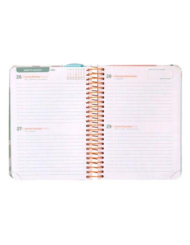 Agenda escolar liderpapel ano 24 25 curso classic my plans coral 2 dias pagina a6