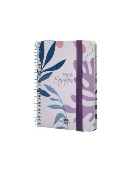 Agenda escolar liderpapel ano 24 25 curso classic my plans blue 2 dias pagina a6