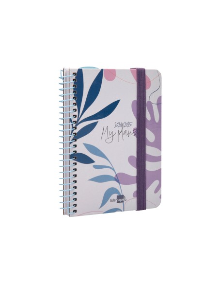 Agenda escolar liderpapel ano 24 25 curso classic my plans blue 2 dias pagina a6