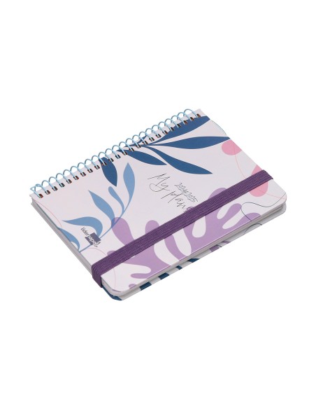 Agenda escolar liderpapel ano 24 25 curso classic my plans blue 2 dias pagina a6