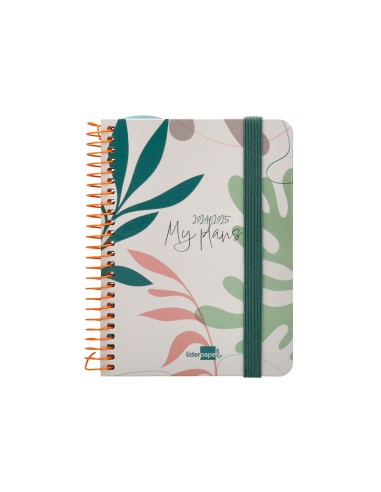 Agenda escolar liderpapel ano 24 25 curso classic my plans nature 2 dias pagina a6