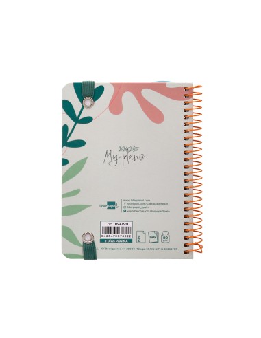 Agenda escolar liderpapel ano 24 25 curso classic my plans nature 2 dias pagina a6