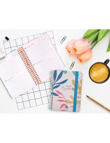 Agenda escolar liderpapel ano 24 25 curso classic my plans colors 2 dias pagina a6