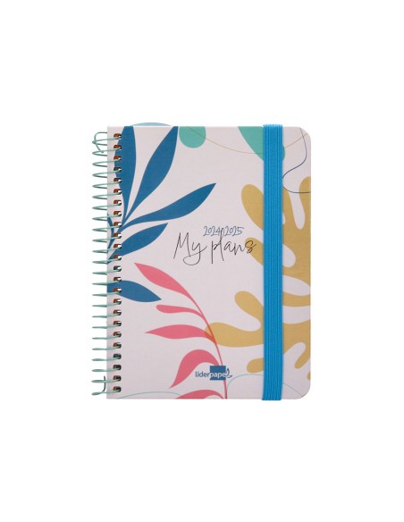Agenda escolar liderpapel ano 24 25 curso classic my plans colors 2 dias pagina a6