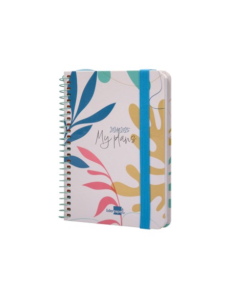Agenda escolar liderpapel ano 24 25 curso classic my plans colors 2 dias pagina a6