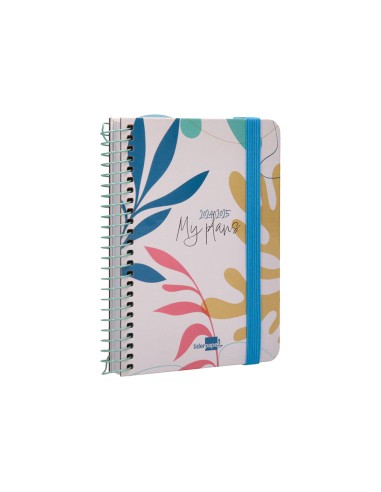 Agenda escolar liderpapel ano 24 25 curso classic my plans colors 2 dias pagina a6