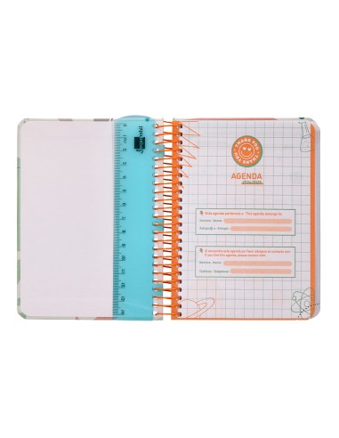 Agenda escolar liderpapel ano 24 25 curso classic my plans colors 2 dias pagina a6