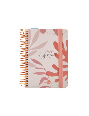 Agenda escolar liderpapel ano 24 25 curso classic my plans coral dia pagina a6