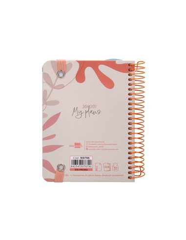 Agenda escolar liderpapel ano 24 25 curso classic my plans coral dia pagina a6