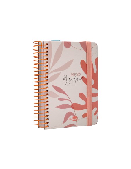 Agenda escolar liderpapel ano 24 25 curso classic my plans coral dia pagina a6