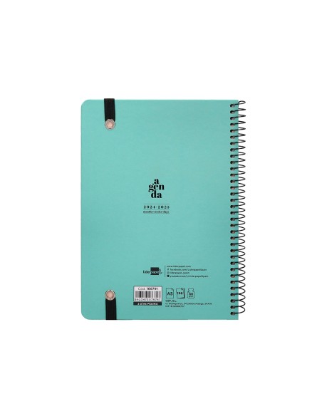 Agenda escolar liderpapel ano 24 25 curso classic menta 2 dias pagina a5