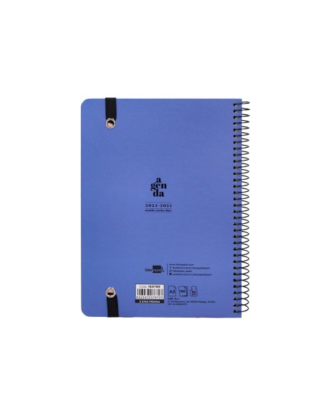Agenda escolar liderpapel ano 24 25 curso classic azul 2 dias pagina a5