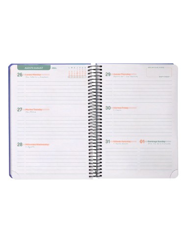 Agenda escolar liderpapel ano 24 25 curso classic azul 2 dias pagina a5