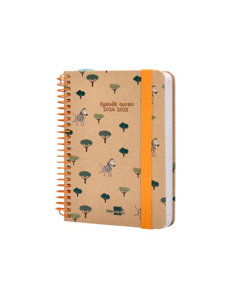 Agenda escolar liderpapel ano 24 25 escolar classic zebra dia pagina a6 tetra