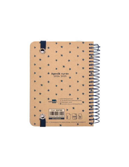 Agenda escolar liderpapel ano 24 25 escolar classic stars dia pagina a6 tetra