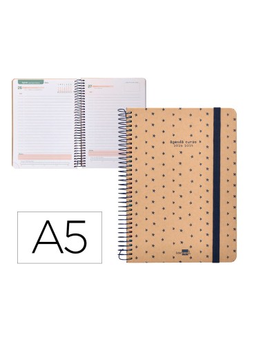 Agenda escolar liderpapel ano 24 25 escolar classic stars dia pagina a5 tetra